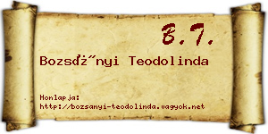 Bozsányi Teodolinda névjegykártya